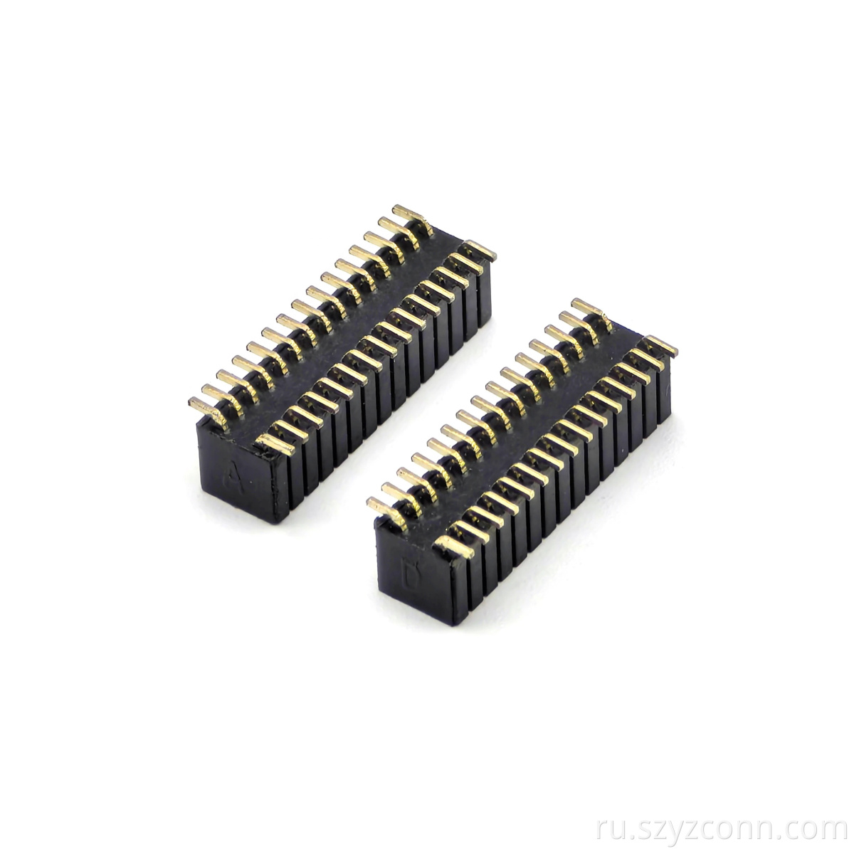1.27mm*2.54mm Pitch Female Header Connector Dual Row SMT H4.6mm 2*15P